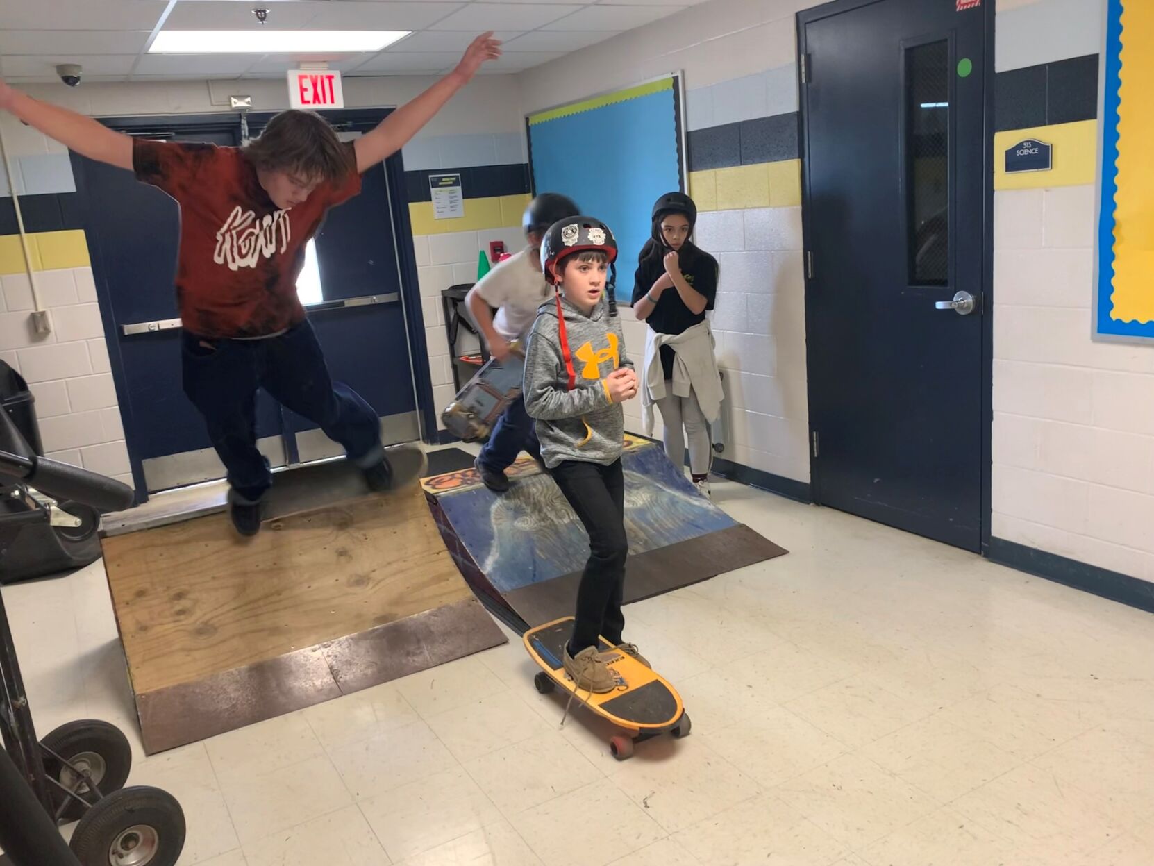 TOTALLY, BRUH! Shelby County students pick up life lessons while skateboarding inside their school